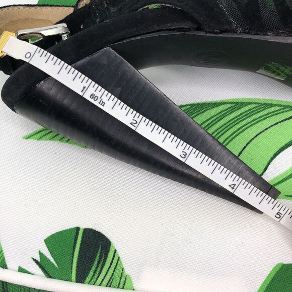 Michael Kors Black Zebra Peep Toe Wedge Heels 7 - Picture 13 of 13